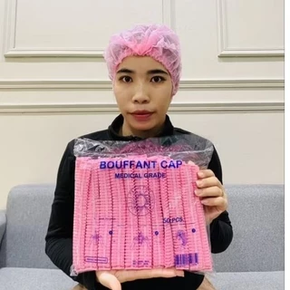 หมวกคลุมผมเกรดโรงพยาบาลรูปตัวหนอนบรรจุ50ชิ้นมี7สี