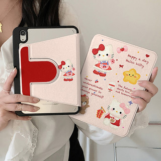 💥พร้อมส่ง💥เคส iPad Gen10 Gen11 Air7 Pro13 ที่ใส่ปากกา Hello Kitty เคสiPadหมุน 360° Air6 11/13 Air5
