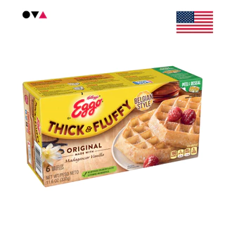 Kellogg's Eggo Thick & Fluffy Original Waffles  330g วาฟเฟิลออริจินัล หนานุ่มฟู