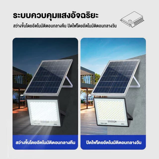 Tangok【ซื้อ1แถม1】ไฟโซล่าเซลล์ โซลาร์เซลล์ 45000W ไฟสปอตไลท์ Solar Light LED กันน้ำกลางแจ้ง ป้องกันฟ้าผ่า จับเวลาระยะไกล