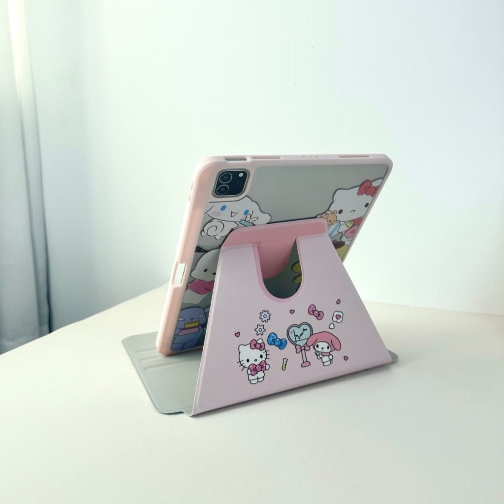 จัดส่งจากกรุงเทพฯ เคสipad การหมุน 360 องศา Kuromi Gen12 Air7 Gen9 Pro13 Air6 Air5/4 Sanrio เคสไอแพด ราคา ถูกที่สุด ดีลบีเคเค แกลเลอรีภาพที่ 5