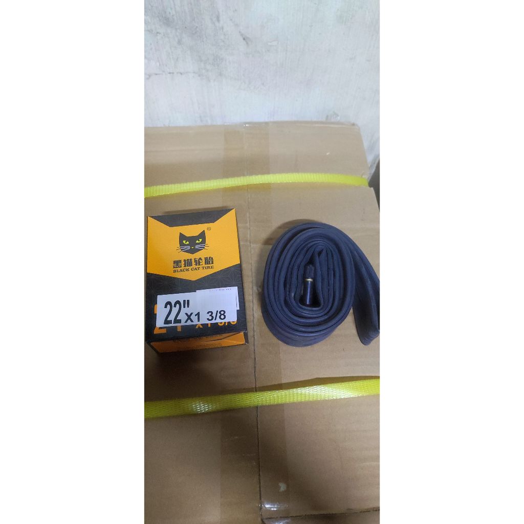 ยางในจักรยาน ขนาด  22 x 1 3/8 จุ๊บมอเตอร์ไซค์ ยาว 33 mm