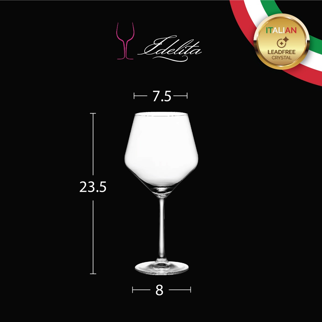 JJGLASS - (Idelita) S83BG68 Burgundy 680ml. - แก้วไวน์ แก้วมีก้าน แก้วคริสตัล ไร้สารตะกั่ว - รูปที่ 3