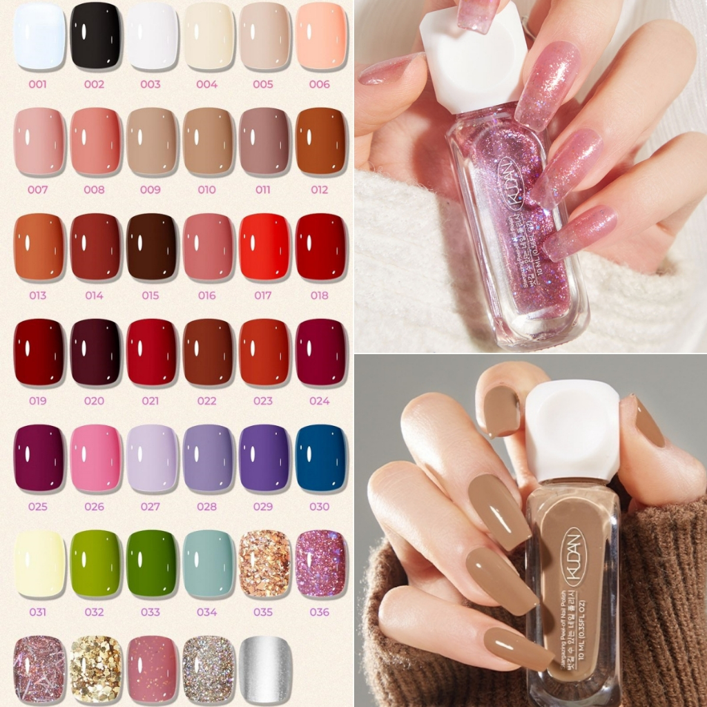 YOTAI สีทาเล็บ ❤️เบอร์1-41❤️ ยาทาเล็บ สีทาเล็บลอกได้ กลิ่นหอม สีทาเล็บเจลไม่ต้องอบ แห้งเร็ว ปกป้องเล็บ