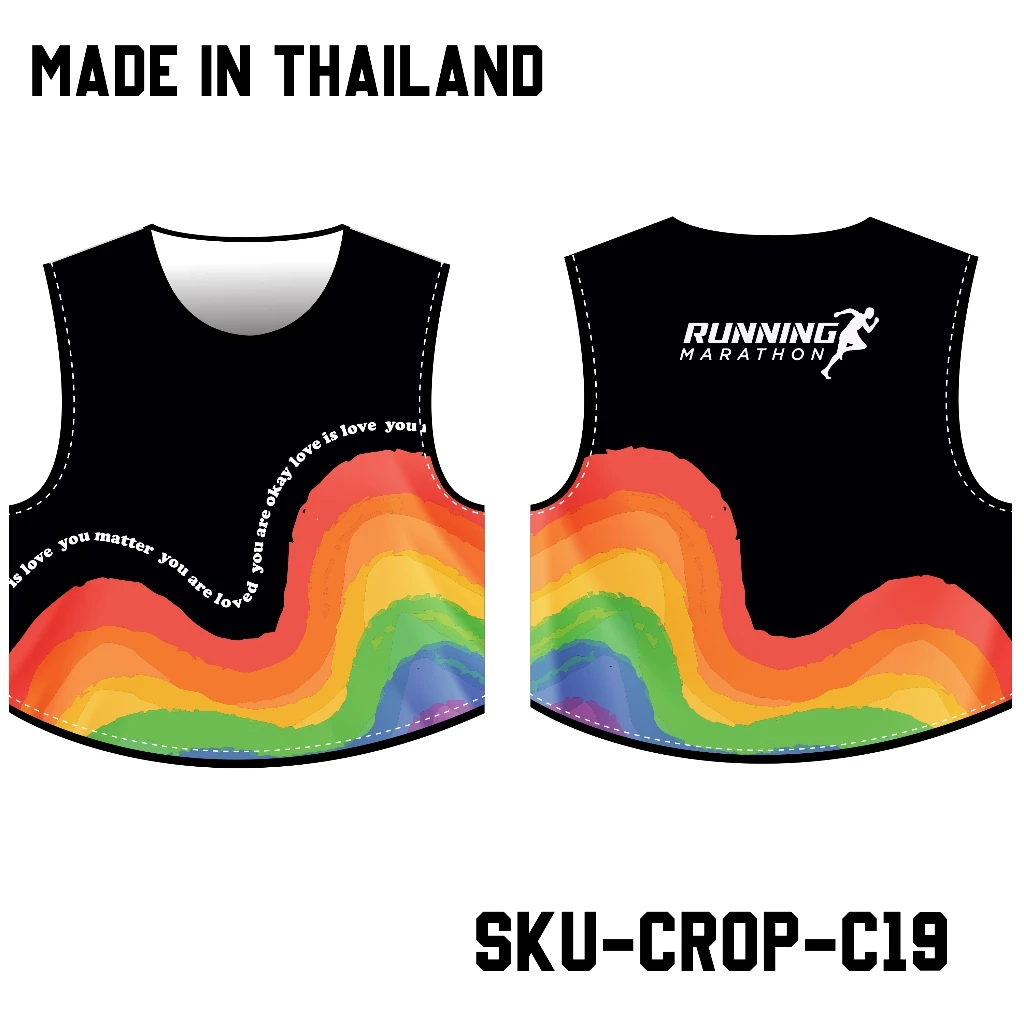 BAYZA เสื้อวิ่งแบบครึ่งตัวผู้หญิง สำหรับวิ่ง เสื้อวิ่ง มาราธอน เนื้อผ้า Airforw แบบ C19