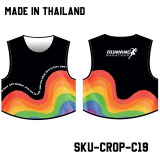 BAYZA เสื้อวิ่งแบบครึ่งตัวผู้หญิง สำหรับวิ่ง เสื้อวิ่ง มาราธอน เนื้อผ้า Airforw แบบ C19