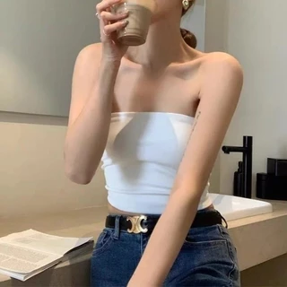 Sexy secrets⚜️⚜️เสื้อเกาะอกด้านบน ด้านบนสีทึบ🍍สีสันสดใส🍌ไม่มีแผ่นรองหน้าอก สิ่งจำเป็นสำหรับหน้าร้อน