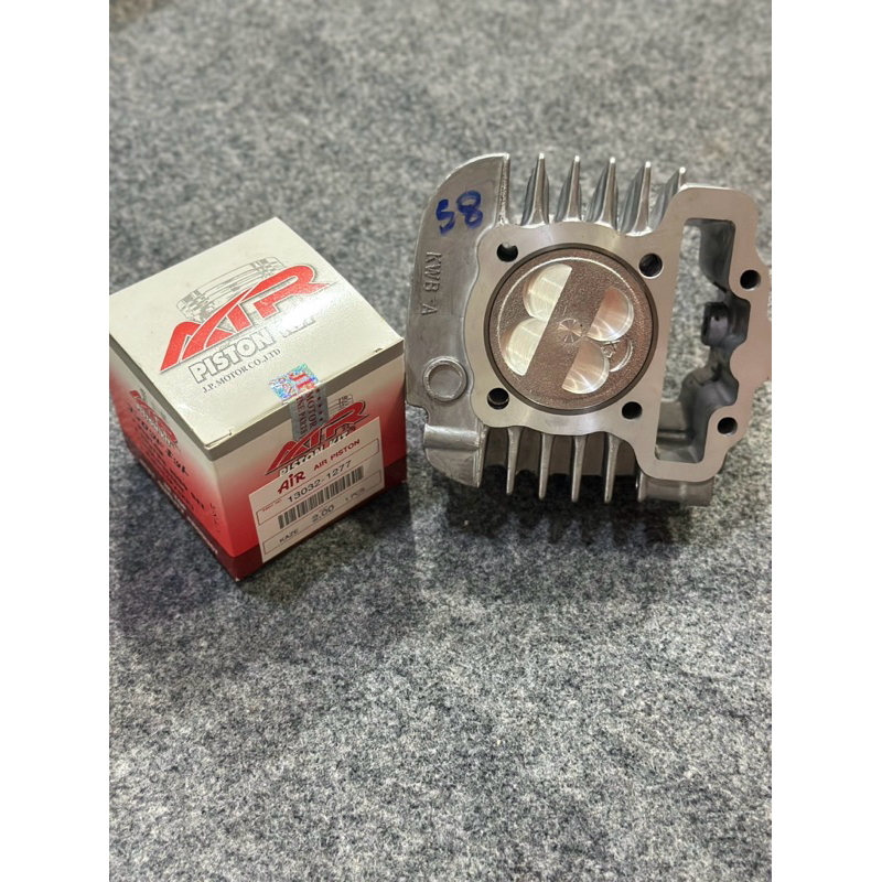 เสื้อสูบw110i/ดรีมซุป ปี09-2020 ขนาด58มิล พร้อมสูกสูบAIR สำหรับใส่ฝา 4 วาว ปลอกนอก 60m.