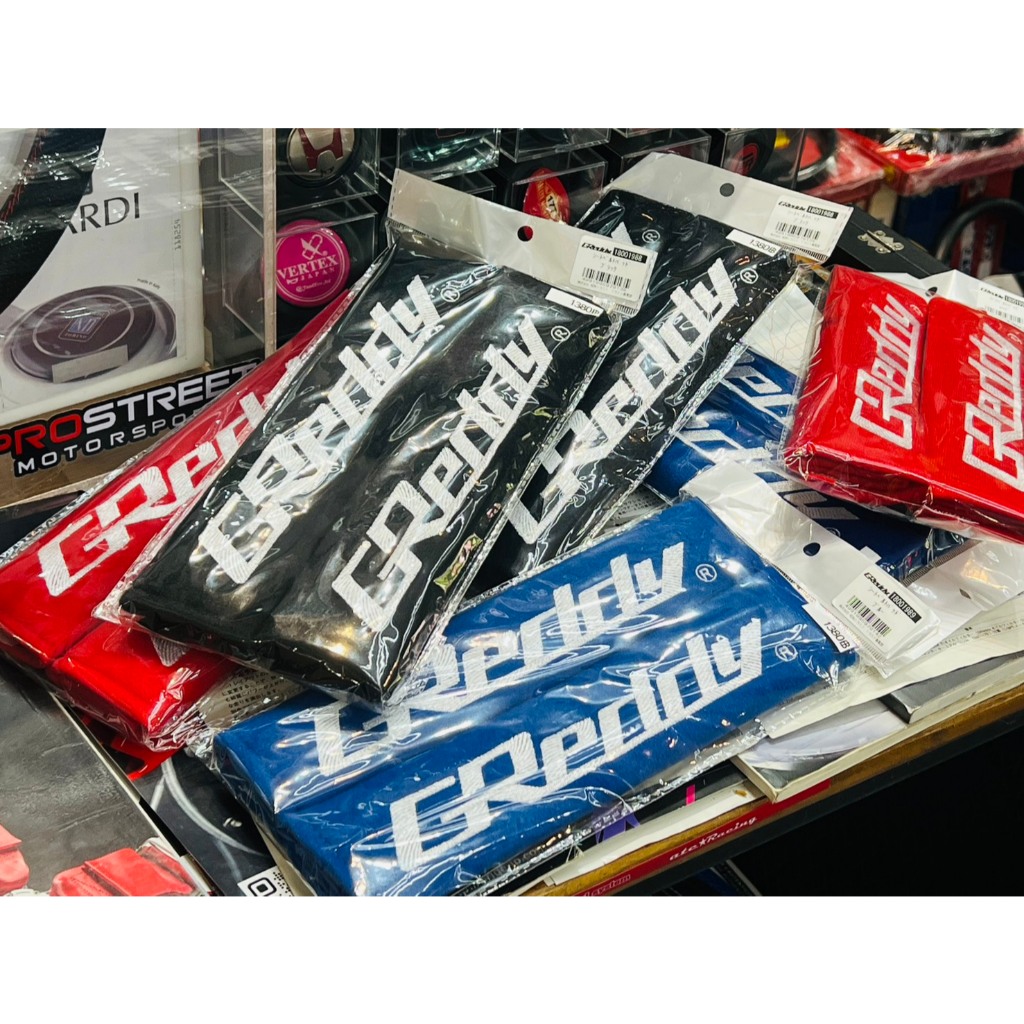 นวมหุ้มเบลท์ Greddy japan แท้ ที่หุ้มเข็มขัด นิรภัย เบลท์ นวมเบลท์ ผ้าหุ้นเบลท์ สีดำ สีน้ำเงิน แดง ปักโลโก้ สวยจัด