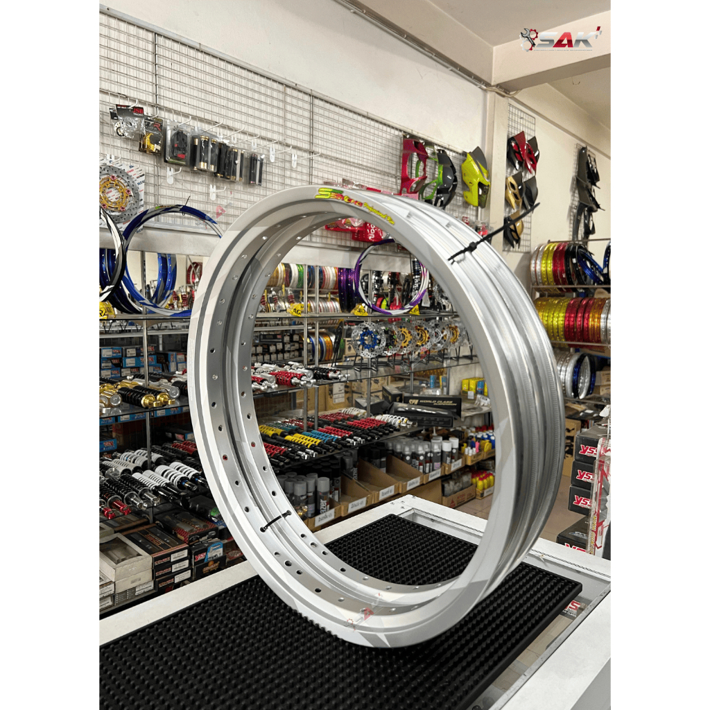 ขอบล้อ/ วงล้อลายสายฟ้า เอสสตอง Sstrong เงิน 1.4-17