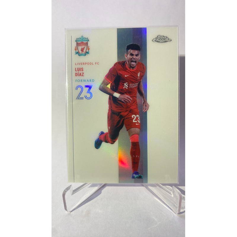 การ์ดนักฟุตบอล Luis Diaz, LIVERPOOL, TOPPS CHROME 2024