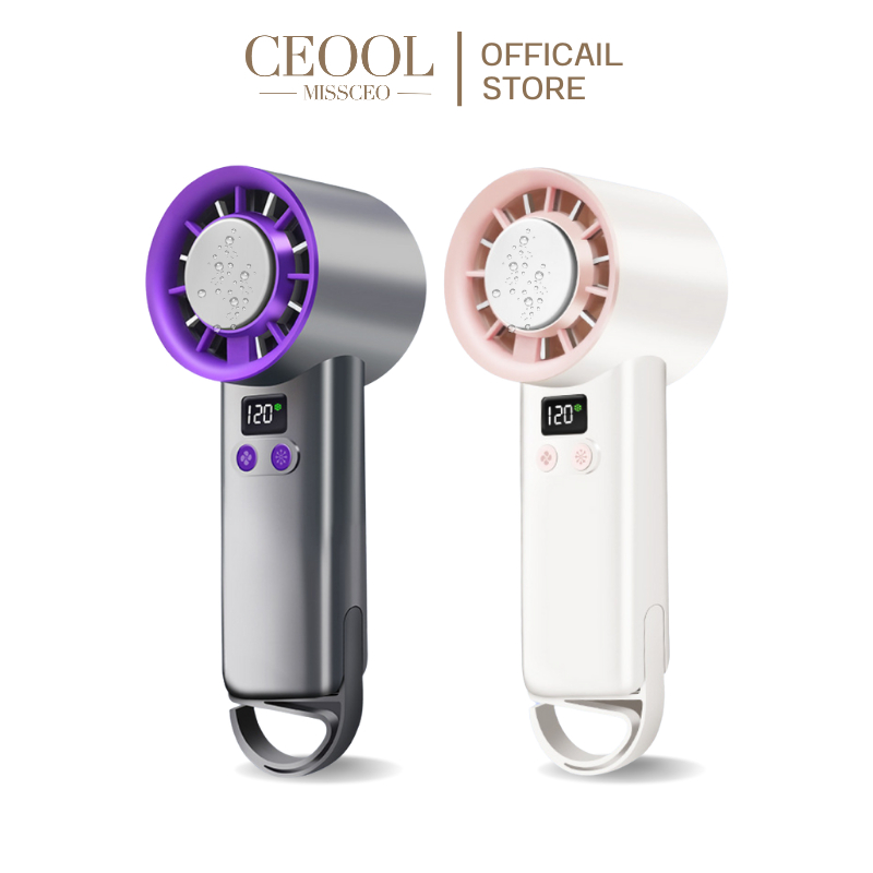 CEOOL พัดลมมือถือ พัดลมพกพา พัดลมขนาดเล็ก แบบพกพา 1200mAh ปรับได้ 120 ระดับ พัดลม USB พับได้