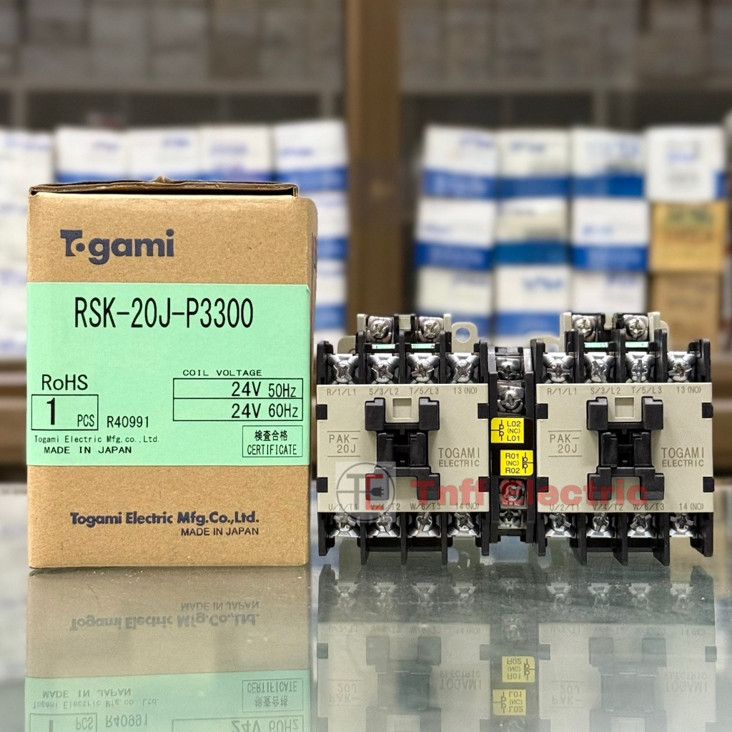 Togami RSK-20J-P3300 (คอยล์ 24V, 48V, 220V, 380V) แมกเนติก คอนแทคเตอร์ เดินหน้า-ถอยหลัง