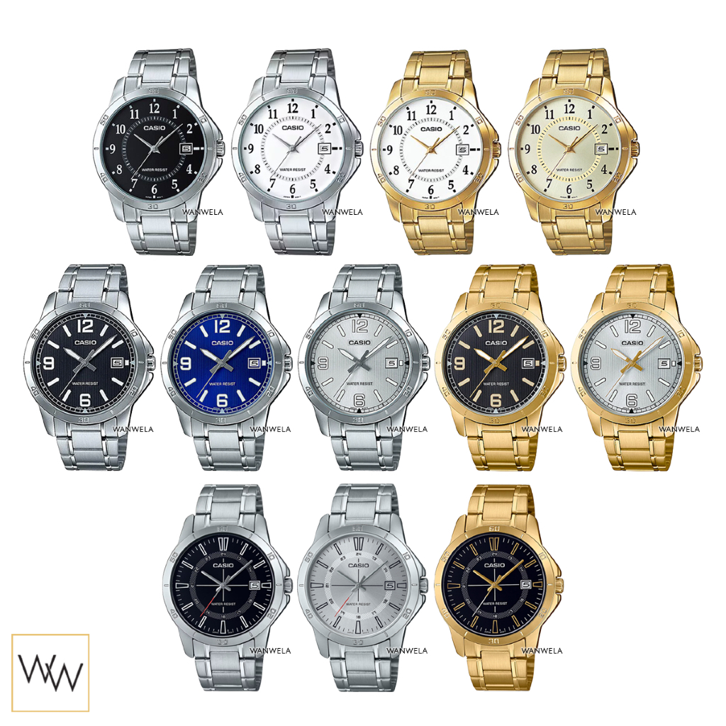 ของแท้ นาฬิกาข้อมือ Casio ผู้ชาย รุ่น MTP-V004 (สายสแตนเลส)