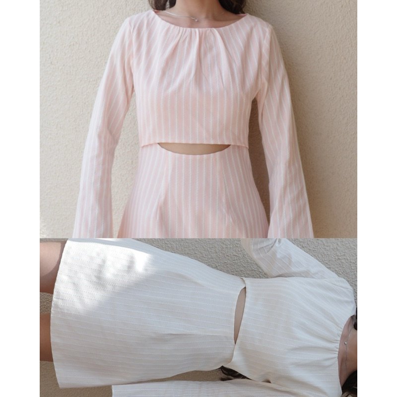 LIBONY |  DAINTY DOLL DRESS เดรสเว้าเอวกระโปรงสั้น - รูปที่ 3