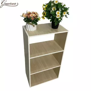 Greenforst ซื้อ1แถม1 ชั้นวางของ ชั้นวางหนังสือ3ชั้น ชั้นวางอเนกประสงค์ รุ่น 101