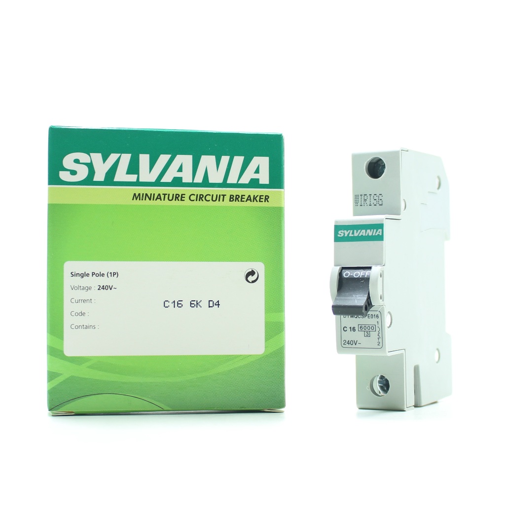 DYMQCSPE016 SYLVANIA DYMQCSPE016 SYLVANIA MCB SYLVANIA 1P 16A 6kA เซอร์กิตเบรกเกอร์ SYLVANIA