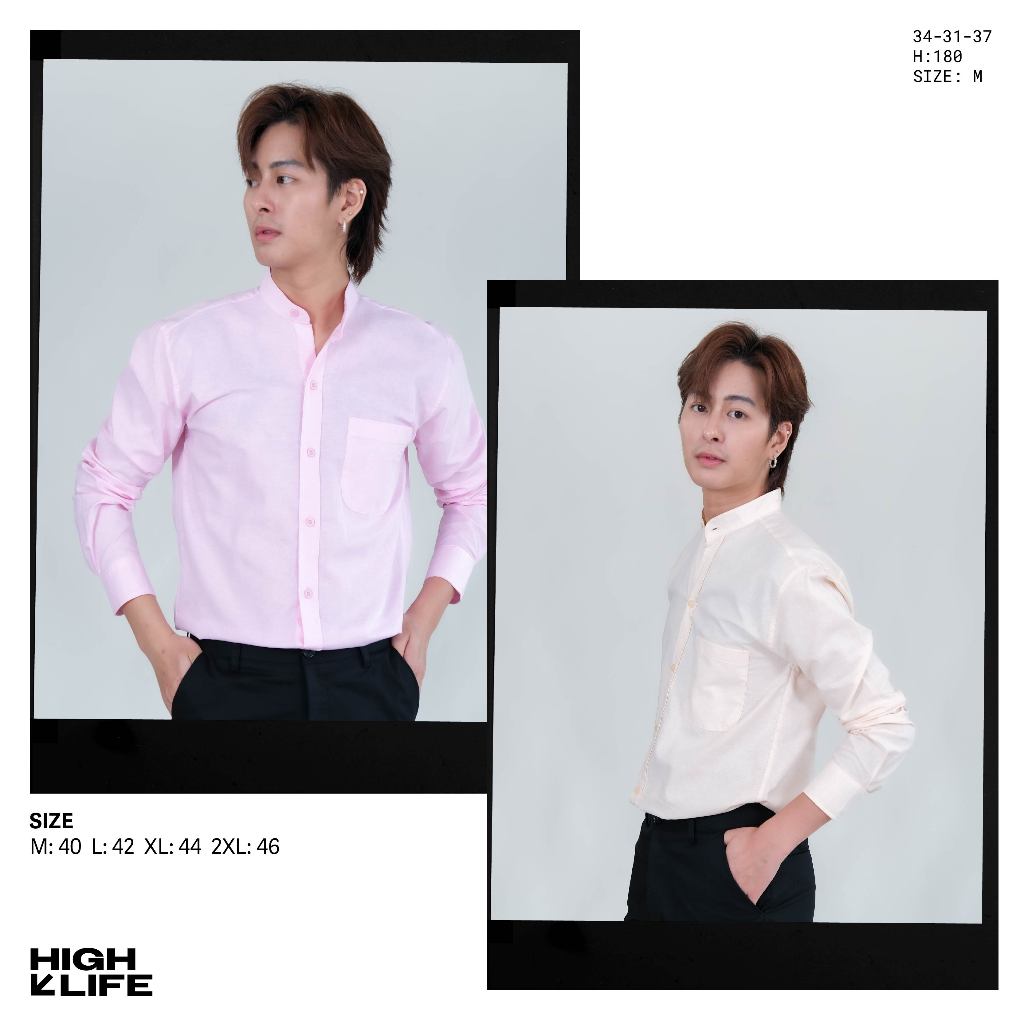 ‼️พร้อมส่ง‼️งานไซส์(M-2XL)14สี🌈เสื้อเชิ้ตคอจีนเเขนยาว ผ้าOxford รูปที่ 7