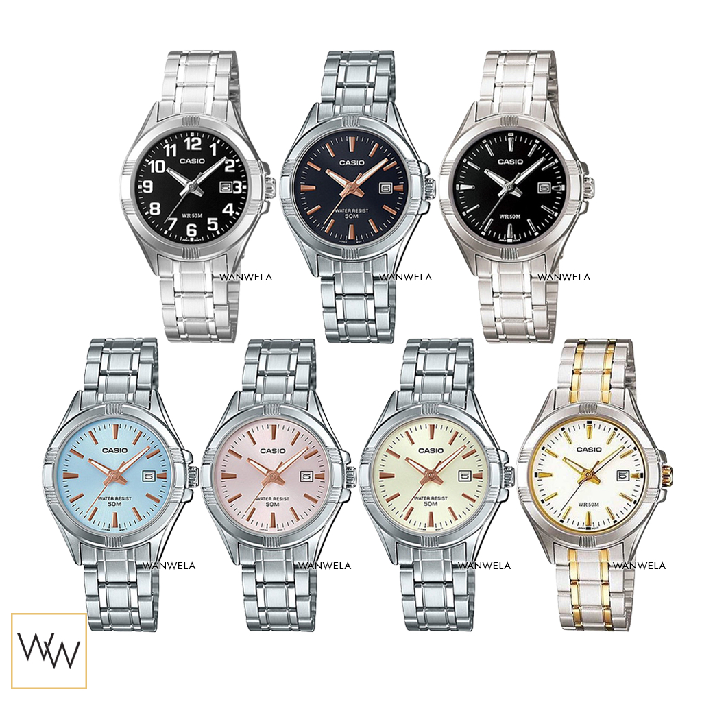 ของแท้ นาฬิกาข้อมือ Casio ผู้หญิง รุ่น LTP-1308D (สายสแตนเลส)