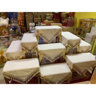 ผ้าคลุมโต๊ะหมู่บูชาผ้าคลุมลูกโต๊ะหมู่ ขนาด50x50ซม สินค้าราคาต่อ1ผืน