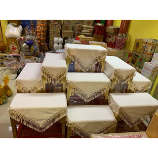 ผ้าคลุมโต๊ะหมู่บูชาผ้าคลุมลูกโต๊ะหมู่ ขนาด50x50ซม สินค้าราคาต่อ1ผืน