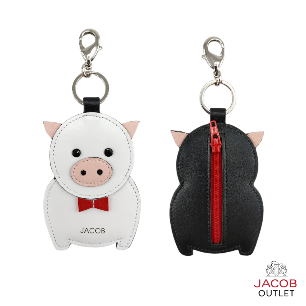 JACOB พวงกุญแจหมู มีช่องซิปเก็บเหรียญ - รุ่น W10079