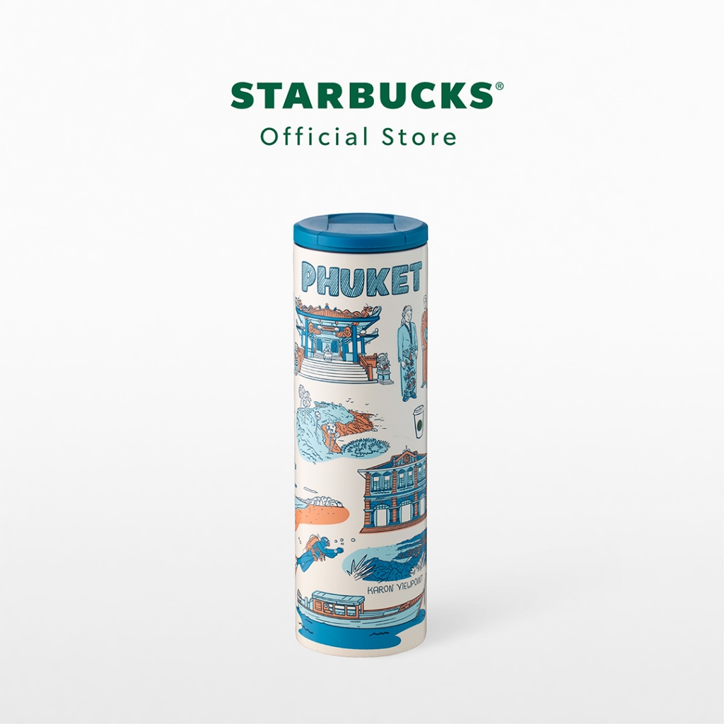 Starbucks Stainless Steel Phuket Been There Tumbler 16oz. ทัมเบลอร์สตาร์บัคส์สแตนเลสสตีล ขนาด 16ออนซ์ A11163924