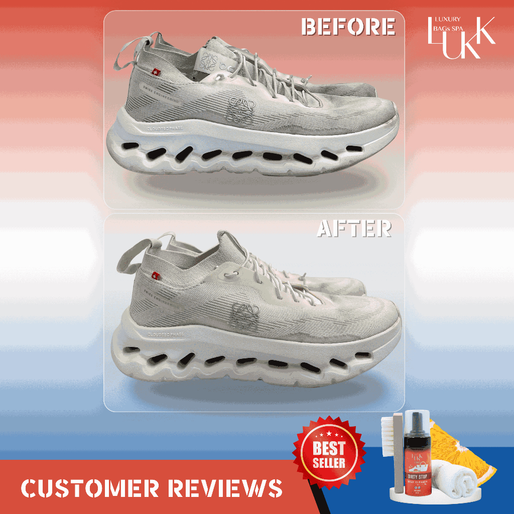 ซักรองเท้า BY LUKK น้ำยาทำความสะอาดรองเท้า สปารองเท้า New Balance 530 สูตร ออแกร์นิค🍊Deep Cleaner