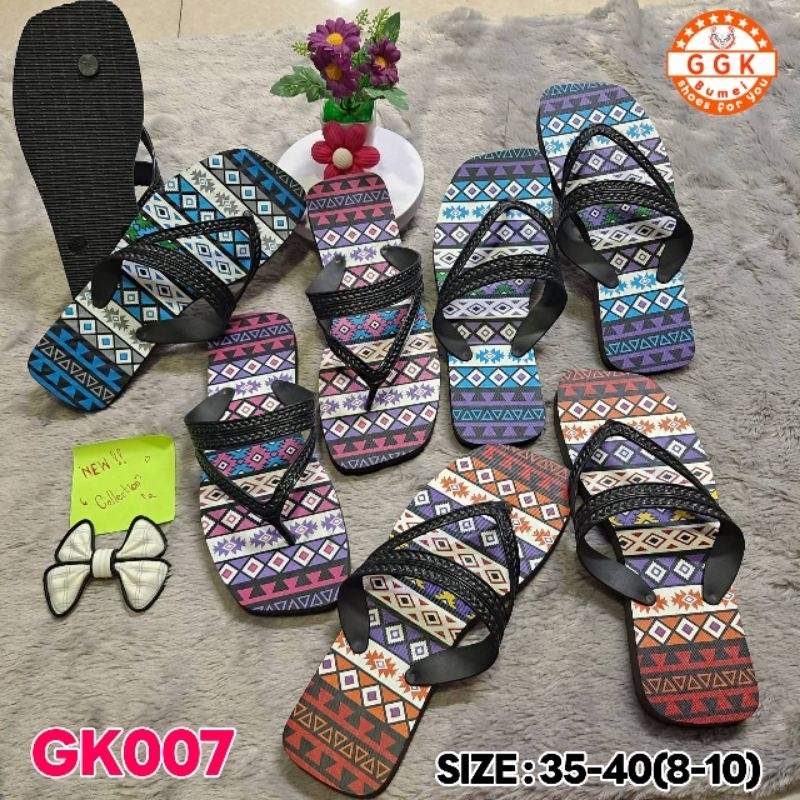 รองเท้าหูหนีบผู้หญิงCODE:GK007คละสีคละไซส์ขายยกโหล