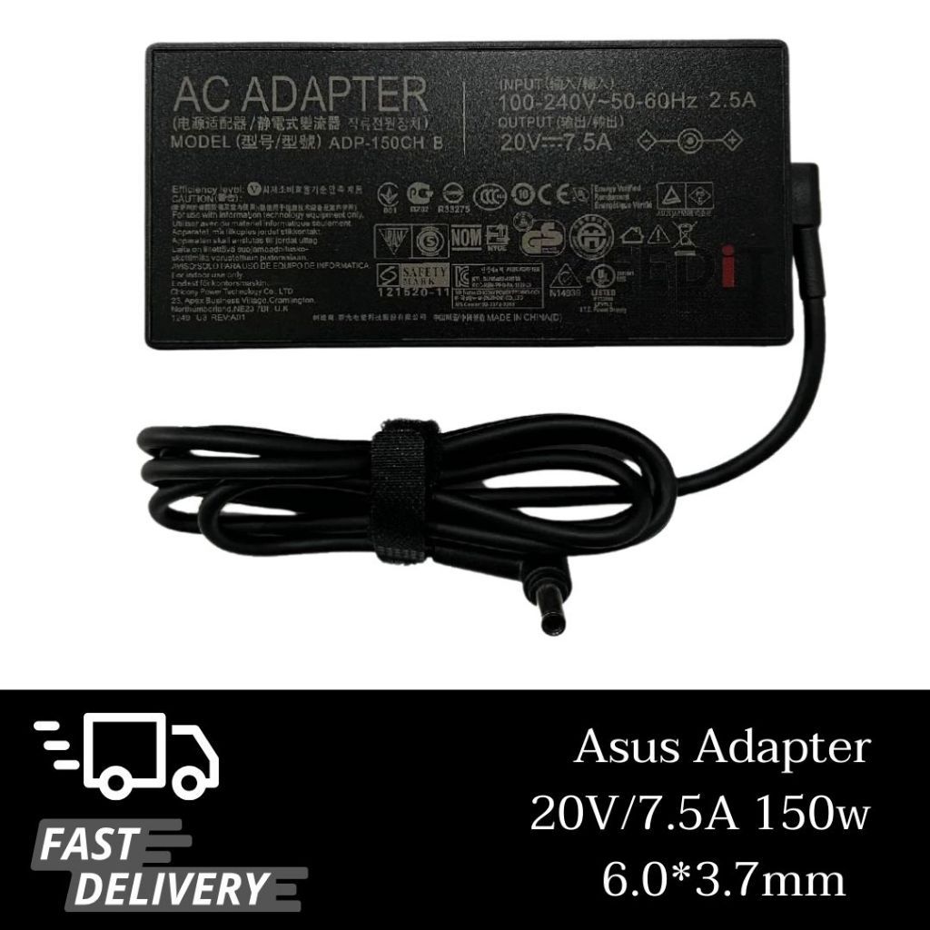 Asus Adapter 20V/7.5A 150w 6.0*3.0mm (Asus009_oem)