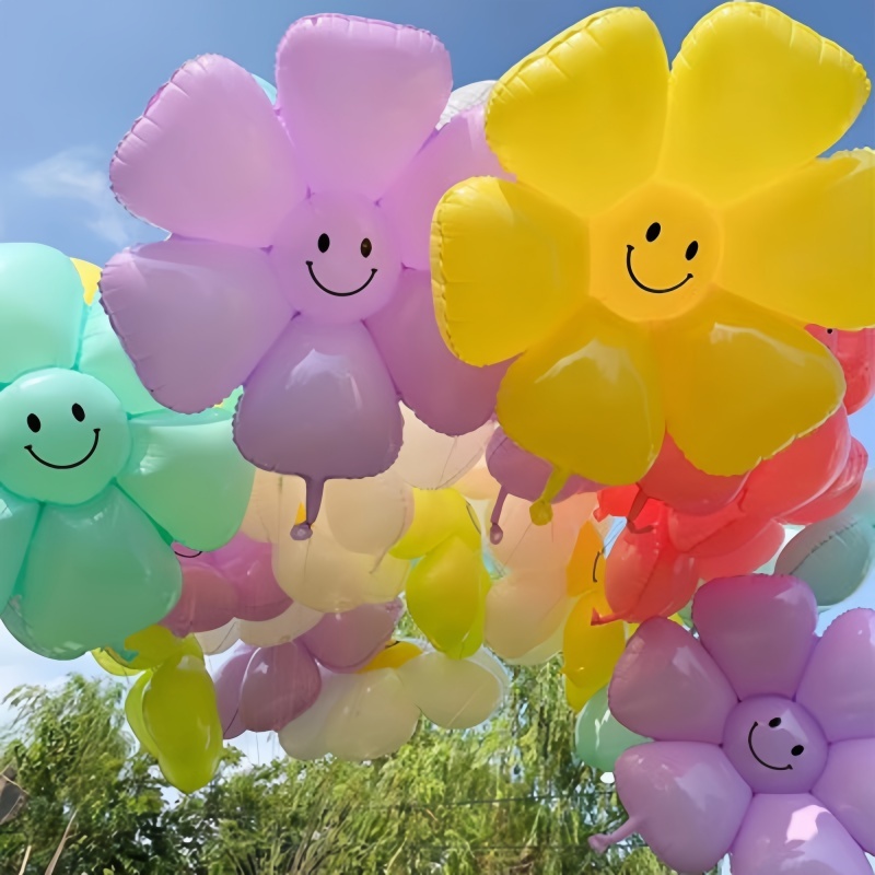 ลูกโป่งดอกเดซี่ 5 สี12นิ้ว ลูกโป่งฟอยล์ดอกไม้ สําหรับตกแต่งปาร์ตี้วันเกิด วันเกิดเด็ก เทศกาล ส่งจากไทย