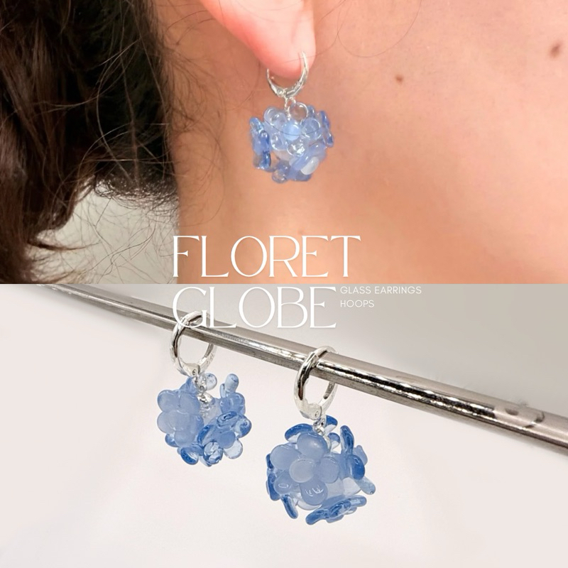 ต่างหูแก้ว รุ่น Floret Globe แบรนด์ Lily.Joy