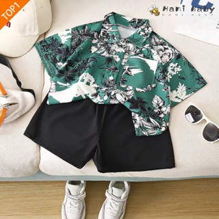 เสื้อเชิ้ตเเขนสั้นลำลอง พิมพ์ลายนำโชค เเฟชั้นฮาร์เบอร์ ทรงหล…