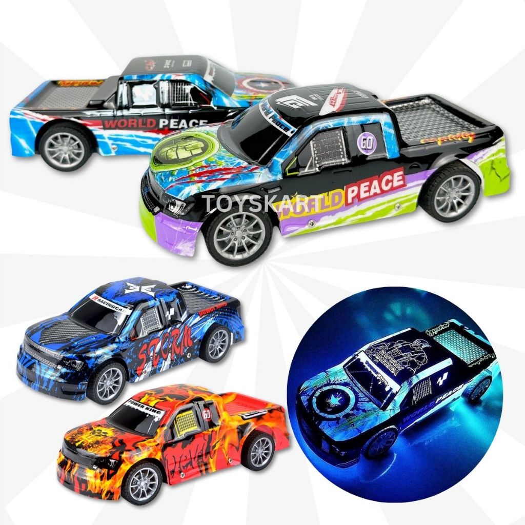 รถบังคับกระบะ Hero มีไฟ รีโมทบังคับไร้สาย ของเล่นเด็ก รถบังคับวิทยุ Racing car