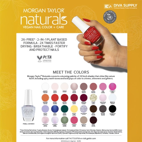 Morgan Taylor Natural nail polish non toxic 26 free vegan friendly.สีธรรมดา เพื่อสุขภาพ วัตถุดิบจากธ