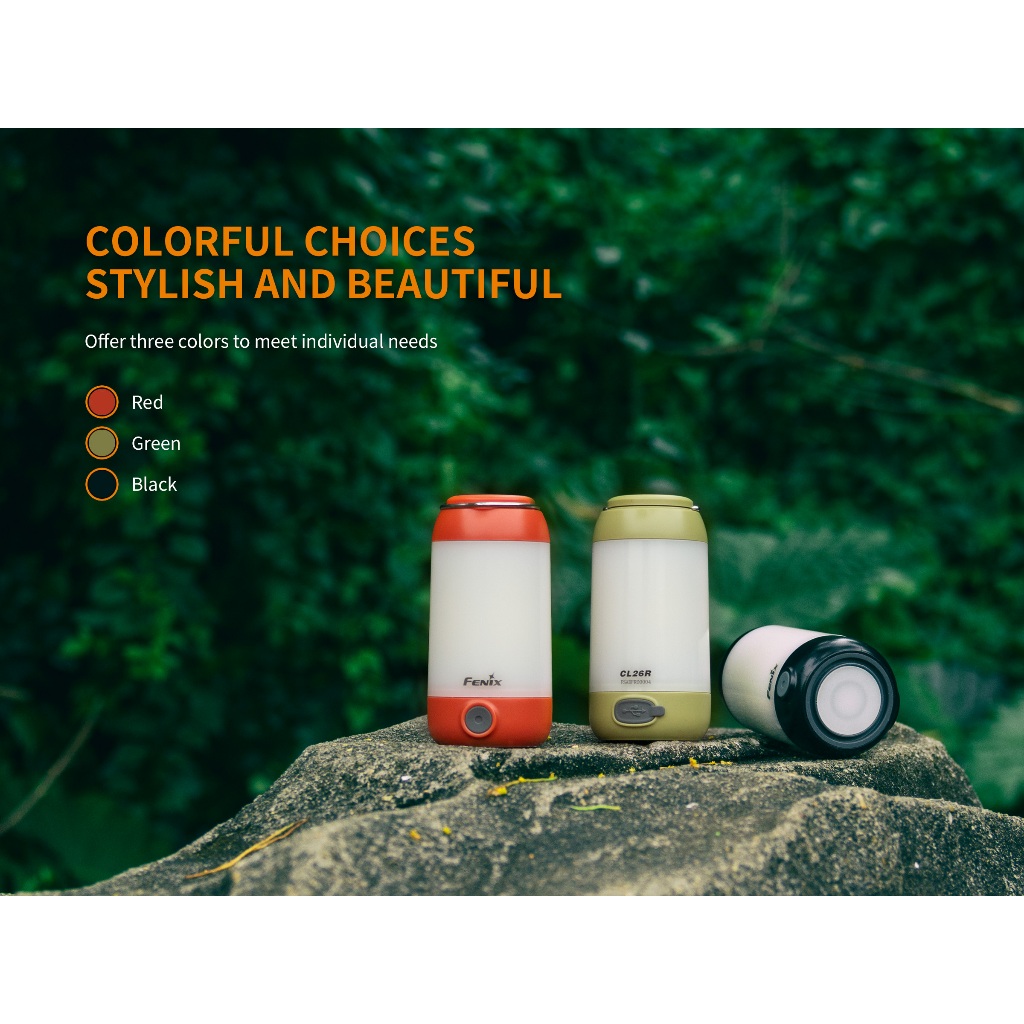 Fenix ​​CL26R ตะเกียงโคมไฟอเนกประสงค์ สำหรับการแคมป์ปิ้ง ไฟฉุกเฉิน ไฟอานัติสัญญาณ หรืองานซ่อมบำรุง (