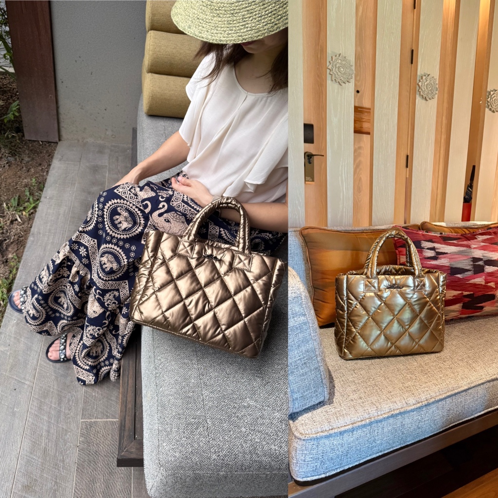 Lada รุ่น Aya 3 สี กระเป๋าผ้า Tote Bag ทรงเหลี่ยม ผ้าสะท้อนน้ำ บุฟองน้ำ เนื้อนุ่มน้ำหนักเบา