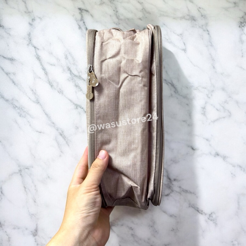 พร้อมส่ง ใน   wasu.store24 WS066 กระเป๋าใส่รองเท้า 3 คู่ เนื้อผ้าละเอียด ผิวสัมผัสลื่น กันน้ำ ราคา ถูกที่สุด ดีลบีเคเค แกลเลอรีภาพที่ 5