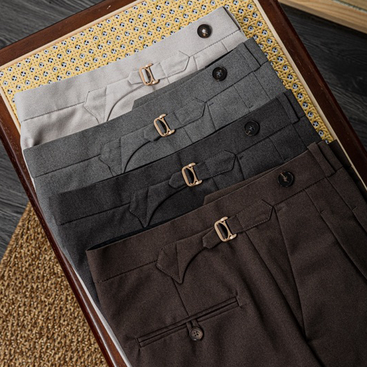 TOFFY & BROWN / CLASSIC DOUBLE PLEATED TROUSERS