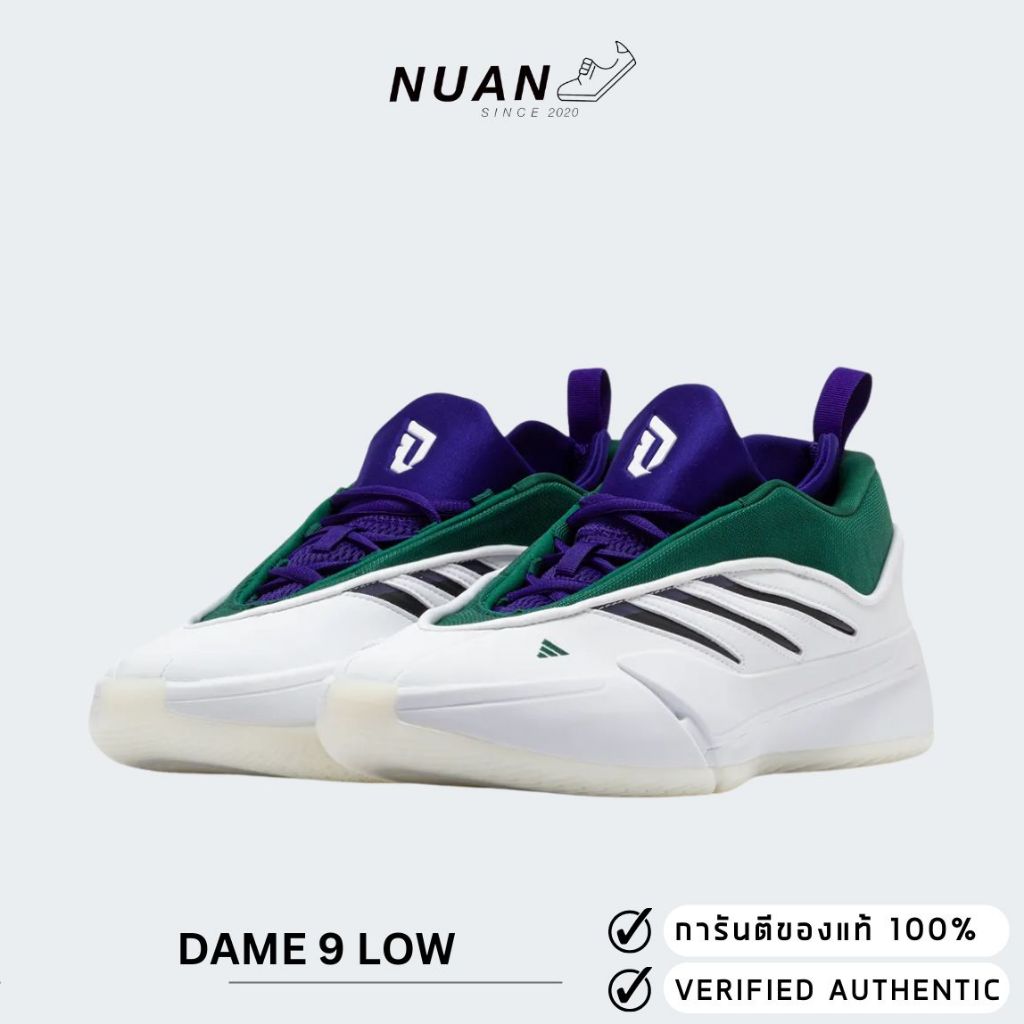 Adidas Dame 9 Low "Milwaukee Bucks" IG6603 การันตี ของแท้ 100% รองเท้าบาสเกตบอล