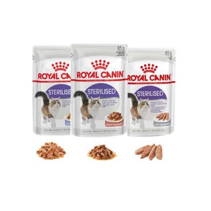 [12ซอง] Royal Canin Sterilised Pouch Jelly อาหารเปียกแมวโต ทำหมัน อายุ12เดือนขึ้นไป (เจลลี่,Wet Cat Food,โรยัล คานิน)