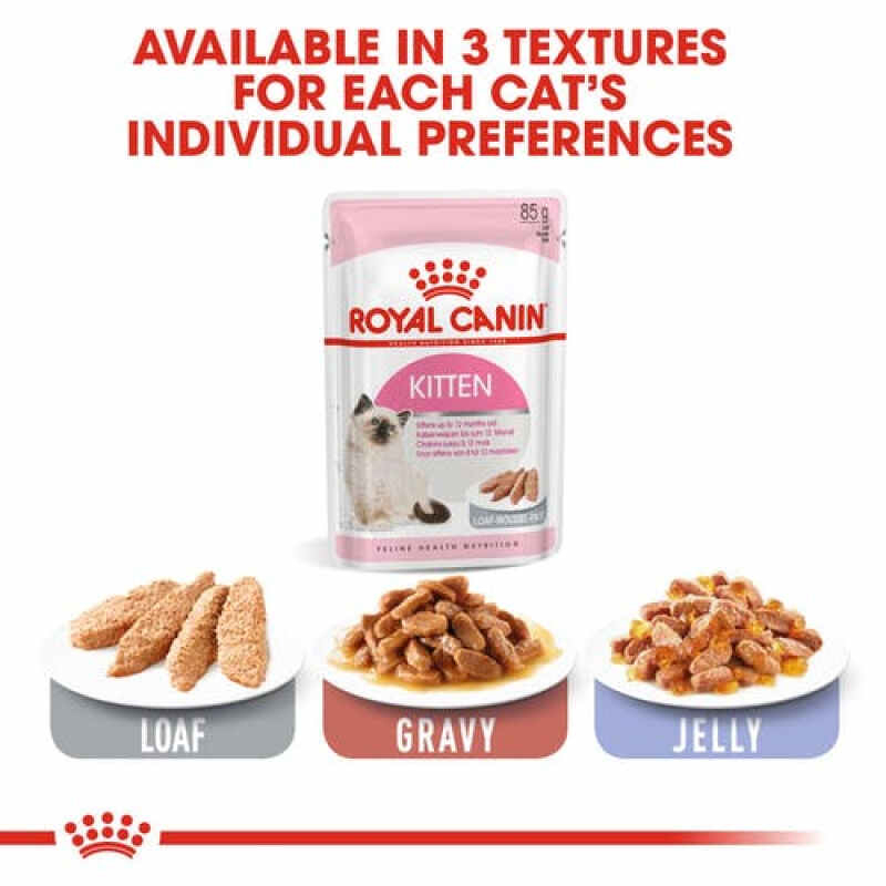 Royal Canin Kitten Pouch 85g บรรจุ 12 ซอง Gravy Jelly โรยัลคานิน อาหารเปียก สูตรลูกแมว 4-12 เดือน