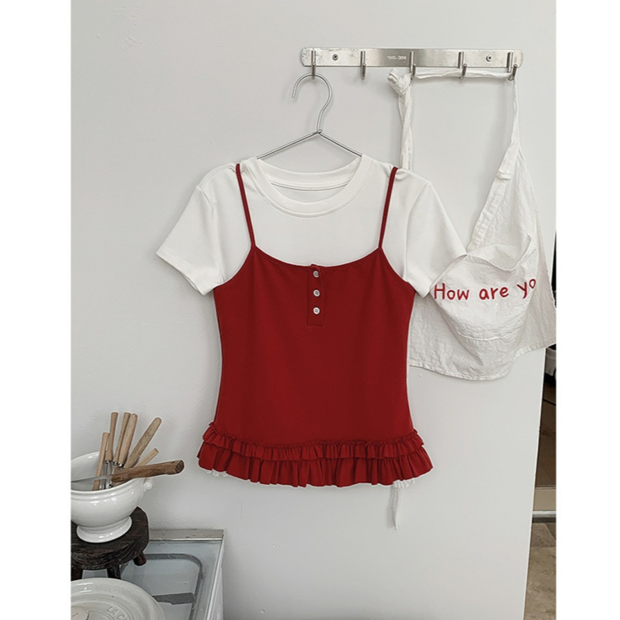 (พร้อมส่ง) Clothestoryy - Roen Camisole เสื้อสายเดี่ยวระบายปลาย // Sweet Dream Tee เสื้อยืด