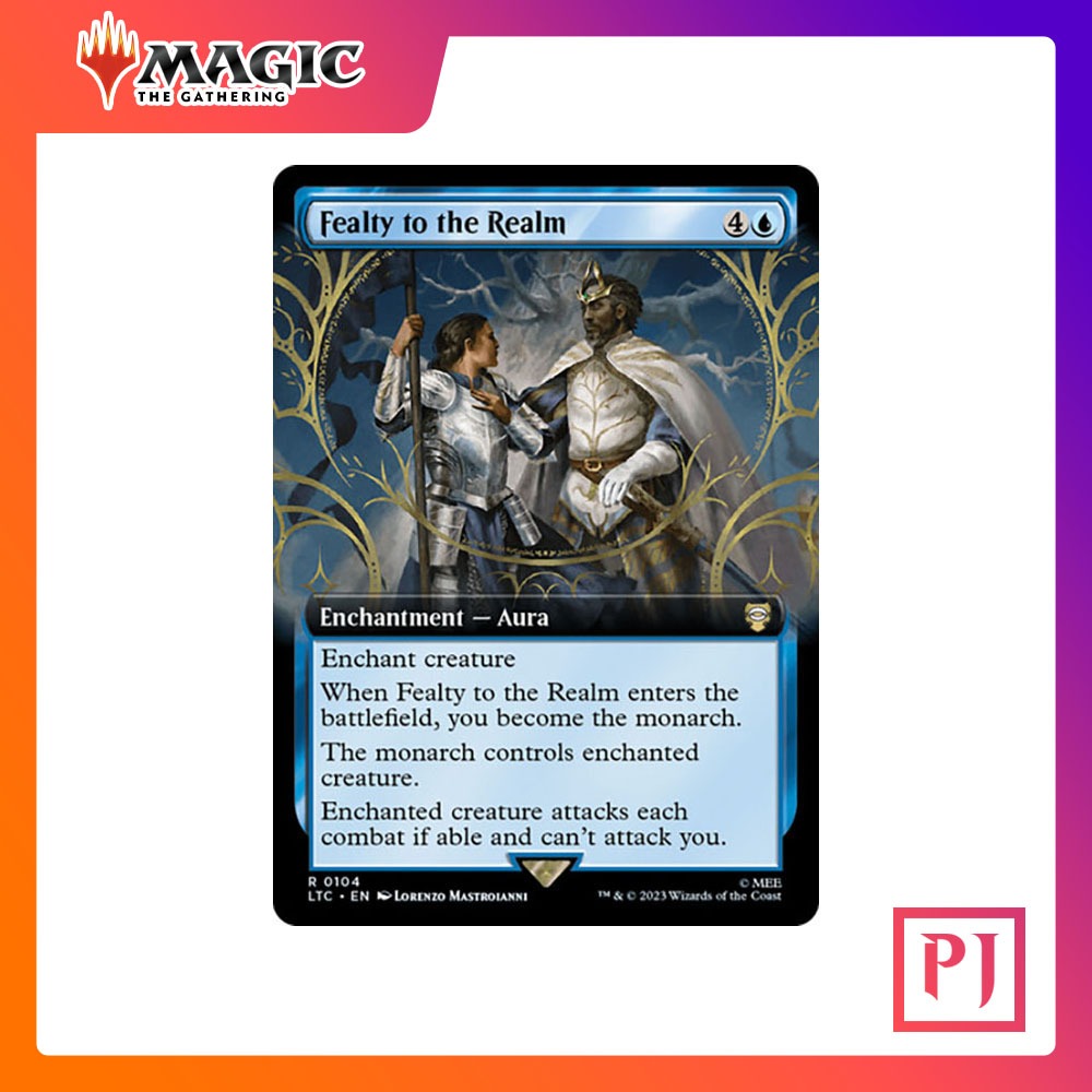 [MTG] Fealty to the Realm (Extended Art) [LTC] [BLUE] [RARE] [NORMAL] [ENG] (การ์ดเมจิค / Magic the Gathering)