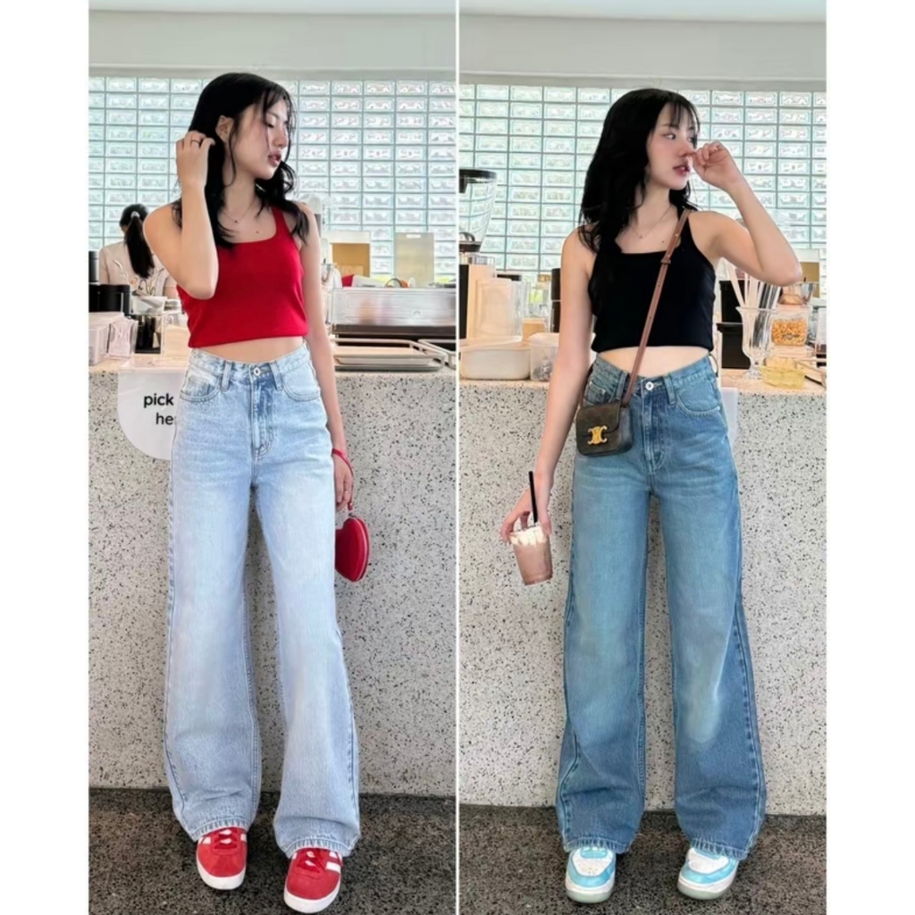 ยีนส์SARAN SP022 กางเกงยีนส์ กระบอกNew Jeans