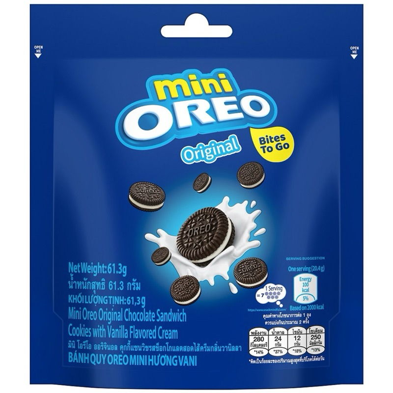 Oreo Mini Vanilla Flavor Cream โอรีโอ มินิ ครีม วนิลา 61.3กรัม