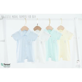 Iflin Baby - ชุดไปเที่ยว เด็กผู้ชาย ขาสั้นแขนสั้น ปกเชิ้ต (ไม่รวมหมวก) - Boy Romper - มี 4 ไซส์