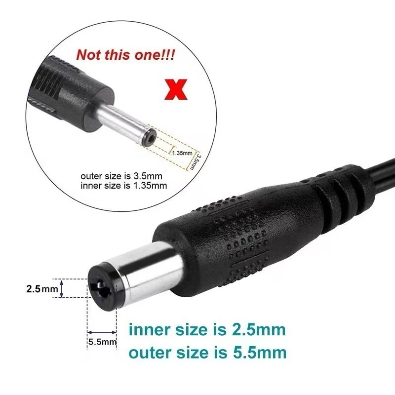 สายชาต หัวชาร์จ AC/DC อะแดปเตอร์5V 9V 12V 1เมตร DC5.5MM 1รูเล็ก อุปกรณ์อิเล็กทรอนิกส์ขนาดเล็กๆ
