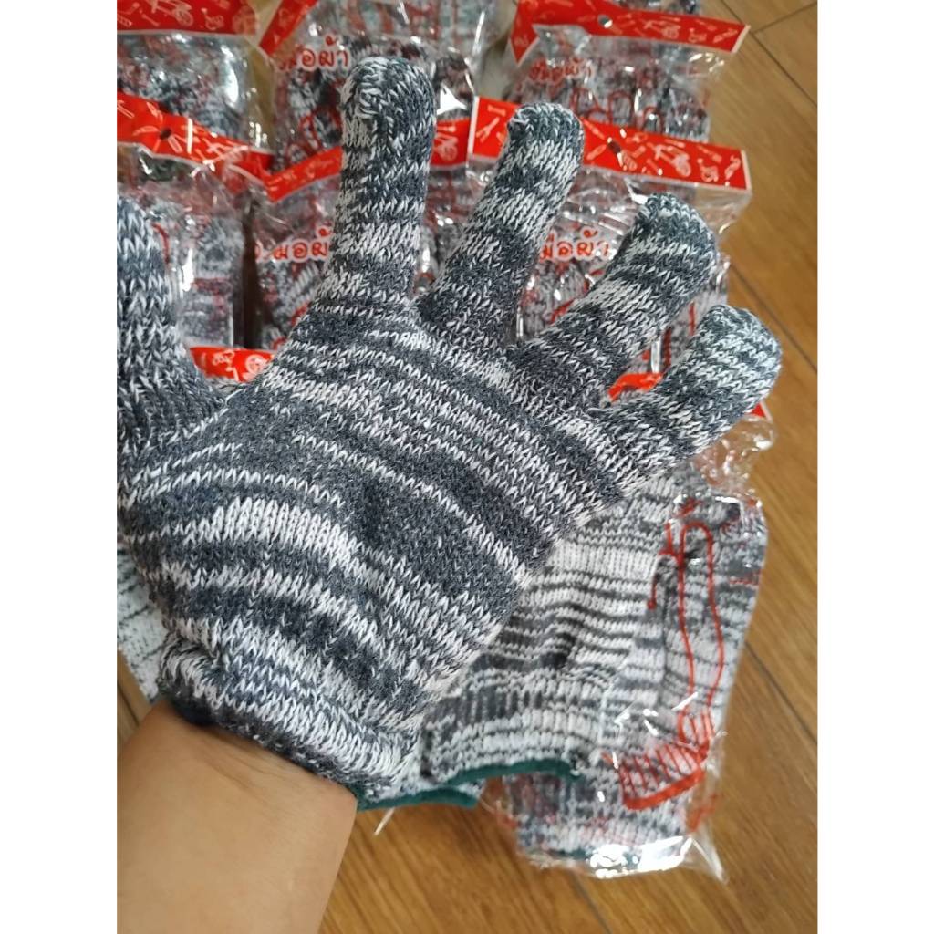 1โหล ถุงมือผ้าไหมพรม ถุงมือผ้าอย่างดี มีสีให้เลือก และแบบคละ ราคา ถูกที่สุด ดีลบีเคเค แกลเลอรีภาพที่ 5