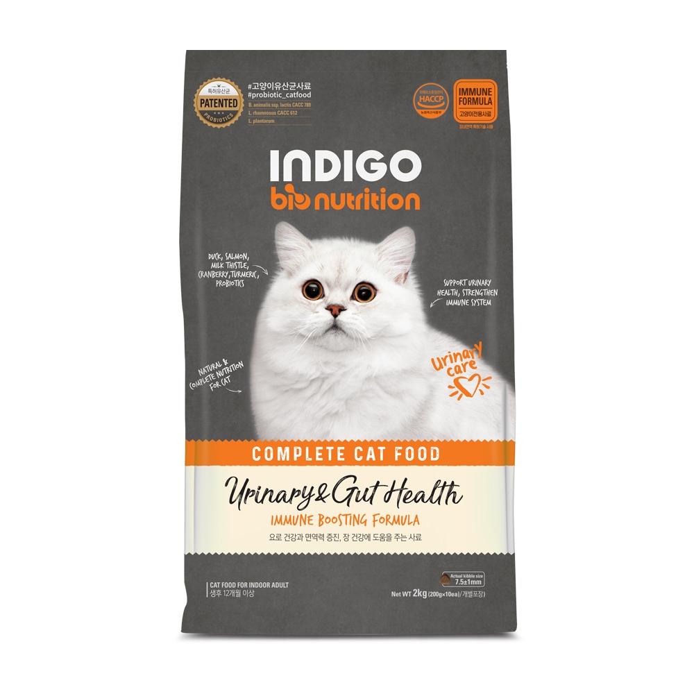 Indigo Bionutrition Urinary & Gut Health อาหารแมวออร์แกนิคสูตรยูรินารี่ ดูแลลำไส้และทางเดินปัสสาวะ 2 กก.